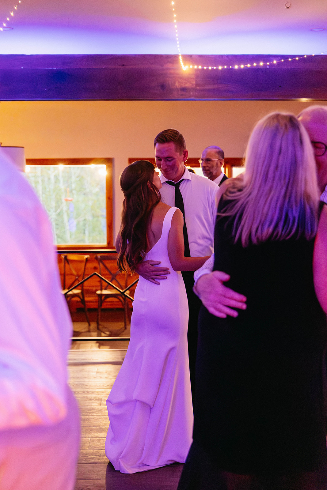 Jason and Amy celebrating — dancing / cocktail hour
